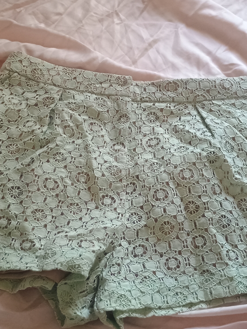 Victoria Beckham for Target Mint Lace Crochet Shorts